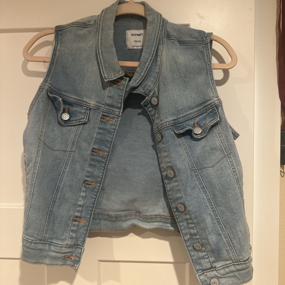 Old Navy Classic Blue Denim Vest